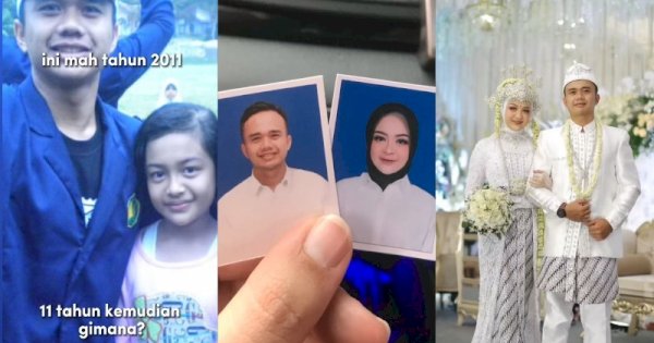 Viral Kisah Seorang Pria Foto Bersama Gadis Cilik Saat KKN 11 Tahun Lalu, Kini Bersanding di Pelaminan