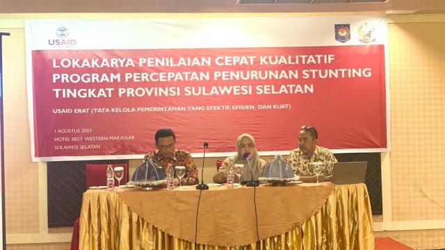 Pemprov Sulsel-USAID ERAT Rancang Strategi Turunkan Angka Stunting