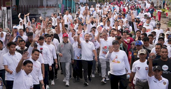 20 Ribu Warga Wajo Ramaikan Jalan Sehat Anti Mager Bersama Gubernur Andi Sudirman