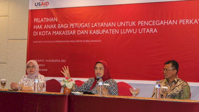 DPPPA Dalduk KB Sulsel-USAID ERAT Gelar Pelatihan Petugas Layanan untuk Cegah Perkawinan Anak