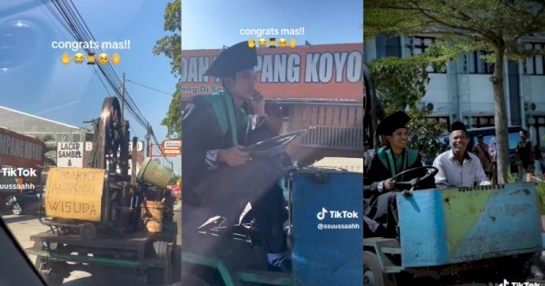 Viral Mahasiswa Datang ke Wisuda Naik Mobil Diesel Modifikasi, Alasannya Bikin Haru 