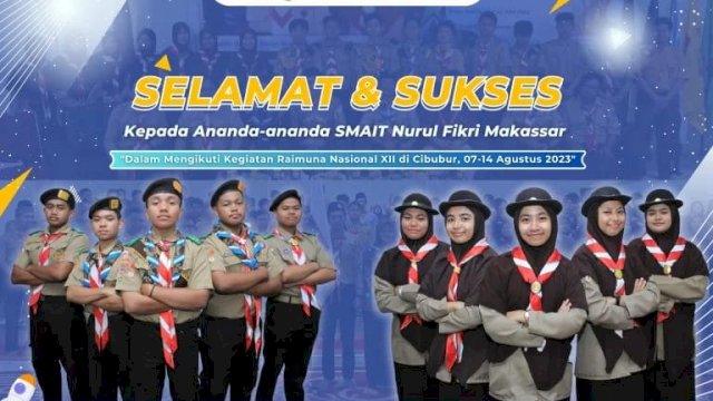 10 Murid SMAIT Nurul Fikri Makassar Ikuti RAIMUNA Nasional 2023 di Cibubur