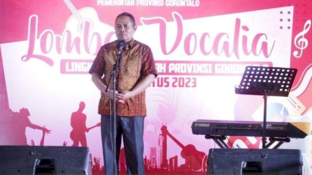 Penjabat Gubernur Ismail Pakaya, membuka lomba vokalia di lingkungan Pemerintah Provinsi Gorontalo dalam rangka memeriahkan Hari Ulang Tahun (HUT) ke-78 Kemerdekaan Republik Indonesia. 