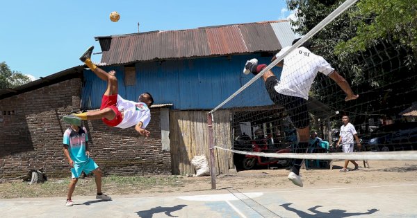 Meriahkan HUT Ke-78 RI, Gerakan Panrannuangku Ganjar Gelar Lomba Takraw