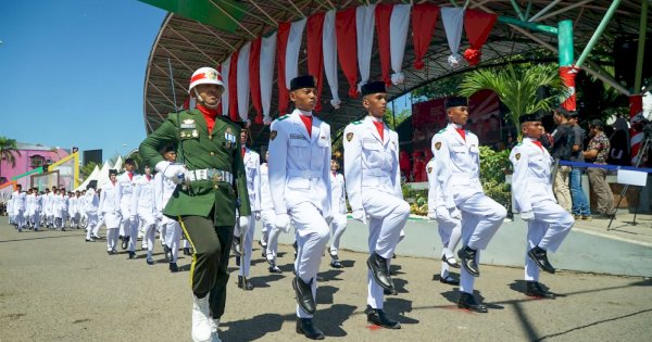 Upacara HUT RI ke-78 di Parepare Penuh Khidmat, Paskibraka Bentuk Formasi TP