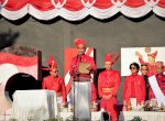 Ketua DPRD Makasaar Rudianto Lallo Bacakan Teks Proklamasi Peringatan HUT RI ke-78 