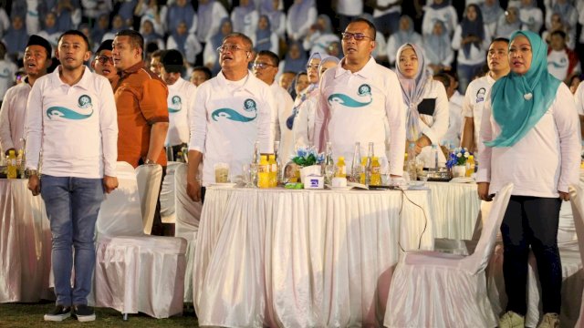 Wali Kota Makassar Moh Ramdhan Pomanto saat menghadiri acara HUT PDAM ke-99 di Tokka Tena Rata, Maros, Sabtu, (19/08/2023).