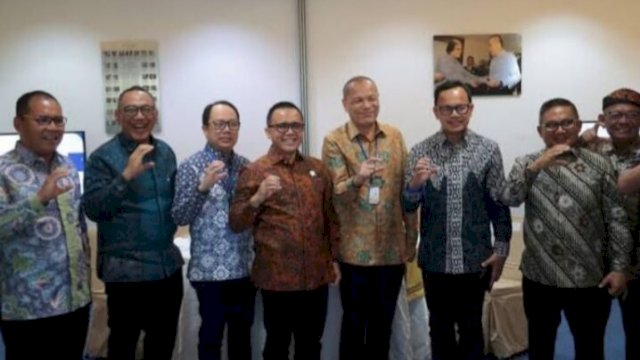 Wali Kota Makassar, Moh. Ramdhan Pomanto menjadi salah satu peserta diskusi Kompas Collaboration Forum (KCF) Apeksi yang berlangsung di Menara Kompas, Jakarta (25/8/2023).