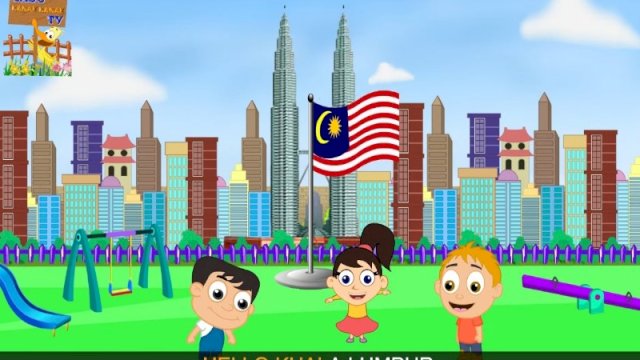 Tangkapan layar video lagu Hello Kuala Lumpur. (YouTube/Lagu Kanak TV)