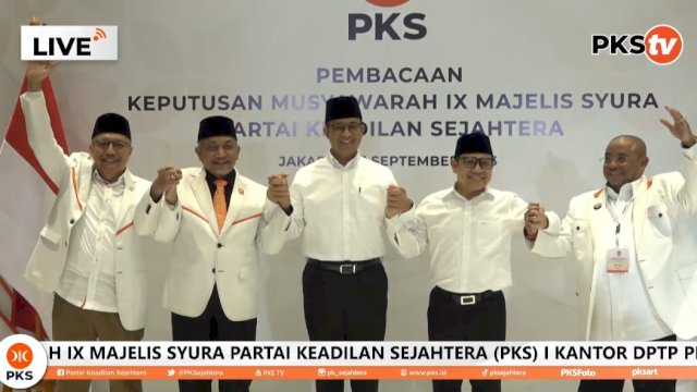 Majelis Syura PKS telah memutuskan langkah politiknya di Pilpres 2024 mendatang, dengan mengusung pasangan Anies Baswedan-Muhaimin Iskandar. 