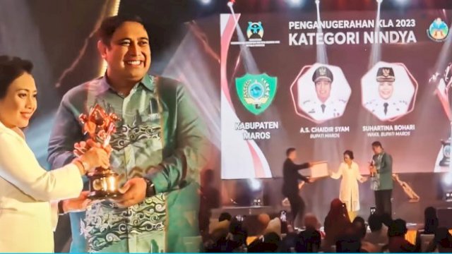 Maros Raih Kategori Nindya Kabupaten Layak Anak 2023