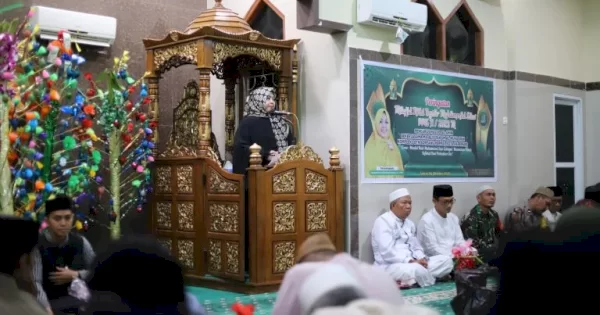 Ini Pesan Ketua PKK Parepare di Perayaan Maulid Nabi Muhammad SAW di Masjid Al-Amin