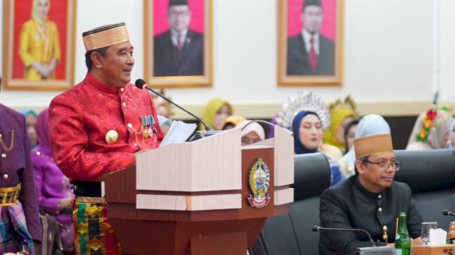 Pelaksanaan Rapat Paripurna HUT Ke-354 Tahun Sulsel dengan tema "Era Baru Sulawesi Selatan Menuju Indonesia Maju" berlangsung di Kantor DPRD Provinsi Sulsel, pada Kamis (19/10/2023).