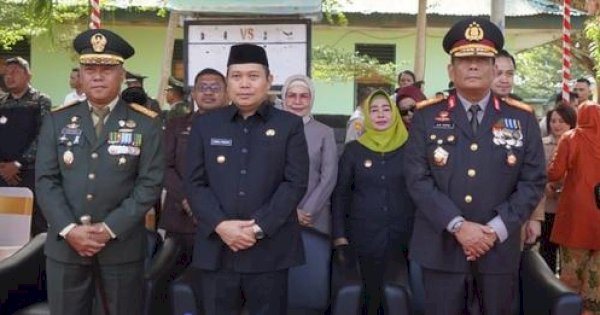 Penjagub Gorontalo Ismail Pakaya Hadiri HUT ke-78 TNI di Lapangan Kiban Yonif 713