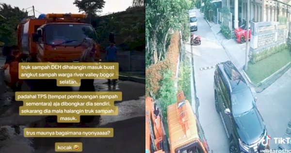 Viral Wanita Hadang Truk Sampah DLH Masuk Perumahan Hingga Berujung Cekcok 