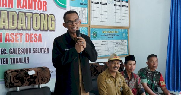 Sah Menjadi Aset Desa, Setiawan Aswad Resmikan Kantor Desa Kadatong Takalar 