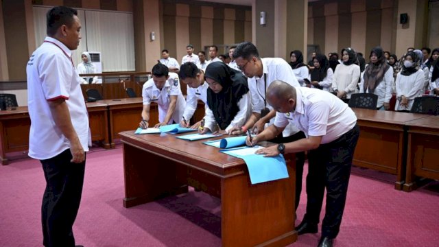 Diskominfo-SP Sulsel Telah Ikrar Pakta Integritas dan Komitmen Netral di Pemilu 2024