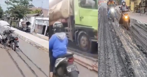 Viral Jalan Cor Masih Basah Diterobos Kendaraan di Jombang, Berujung Rusak Lagi 