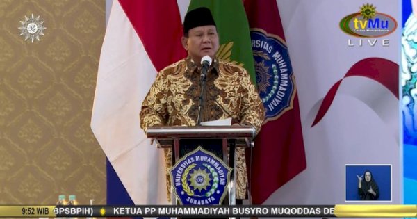 Prabowo Minta Maaf Gibran Tak Hadiri Dialog Terbuka Muhammadiyah di Surabaya