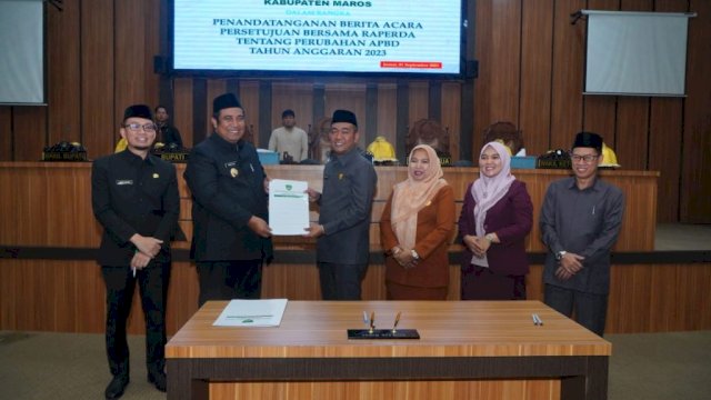 Bupati Chaidir Syam Teken Ranperda APBD Perubahan Maros 2023, Segini Nilainya