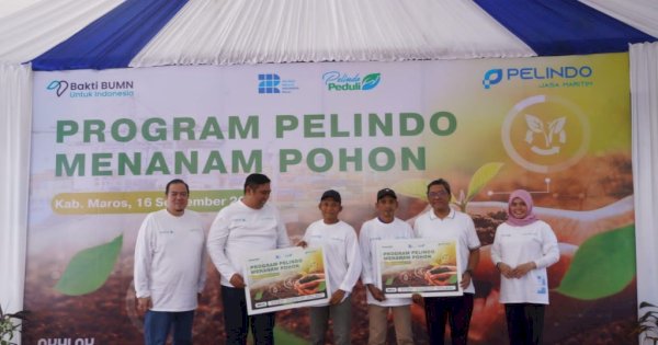 Pemkab Maros-Pelindo Tanam 2.500 Pohon Buah di Bontolempangan