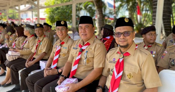 Kadisdag Makassar Arlin Ariesta Hadiri Apel Besar Gerakan Pramuka Sulsel