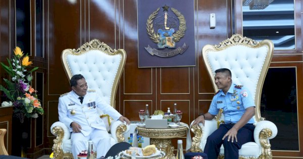 Pj Gubernur Sulsel Temui Pangkoopsud II yang Baru, Ini yang Dibahas