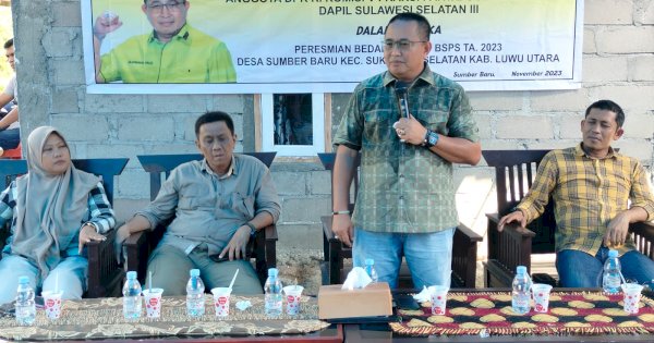 Muhammad Fauzi Kembali Resmikan Program BSPS di Desa Sumber Baru Luwu Utara