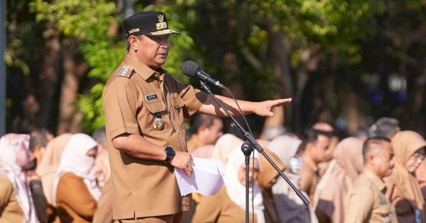 Pj Gubernur Bahtiar Apresiasi Kerja Keras Para Pegawai, Saat Pimpin Apel Lingkup Pemprov