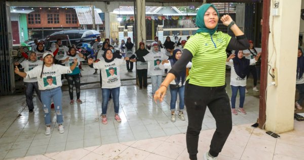 Kampanyekan Hidup Sehat, Relawan Ganjar Gelar Lomba Senam di Takalar 