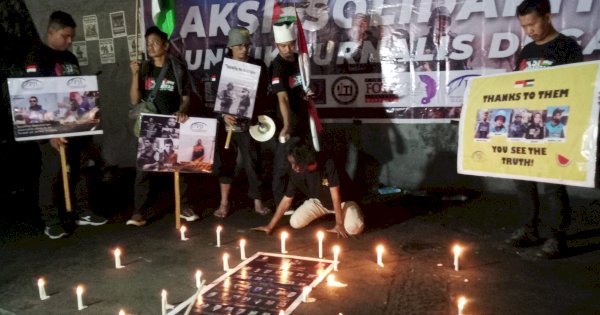 Jurnalis di Makassar Gelar Aksi Solidaritas Peduli Bela Palestina Gaza