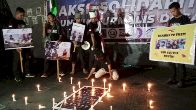 Jurnalis di Makassar Gelar Aksi Solidaritas Peduli Bela Palestina Gaza