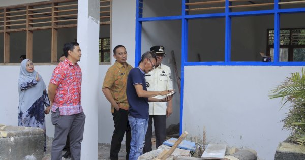 Pastikan Perbaikan Sekolah Berjalan Sesuai Progres, Pj. Bupati Takalar Lakukan Sidak