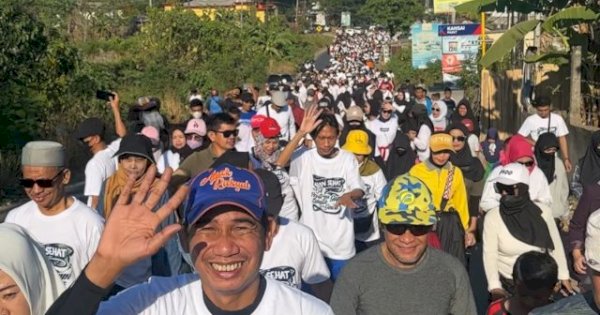 Rudianto Lallo Gugah Kepedulian Alumni di Jalan Sehat IKA Pesantren Guppi