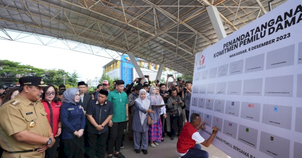 Apel Siaga Bawaslu Se-Sulsel, Pj Gubernur Bahtiar Ajak Semua Stakeholder Wujudkan Pemilu Damai