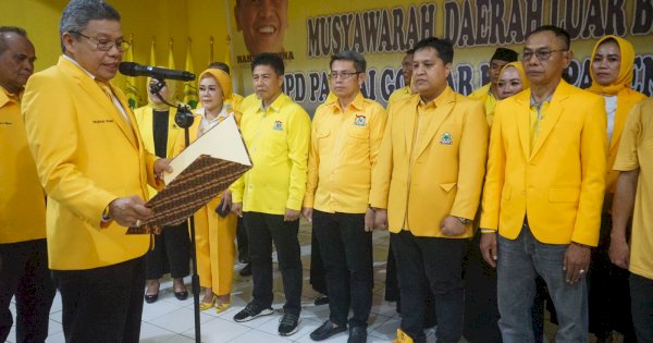 Lantik Irpan Ketua Golkar Enrekang, Taufan Pawe Optimis Beringin Kembali Berjaya