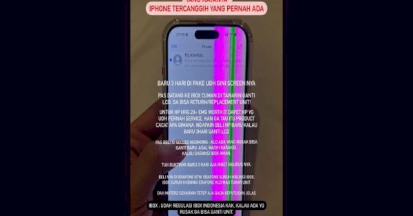 Viral Pria Keluhkan Soal LCD iPhone 15 Pro Rusak Padahal Baru 3 Hari Beli 