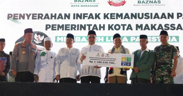 Pemkot Makassar Salurkan Rp1,18 Miliar Bantuan Palestina ke Basnaz RI