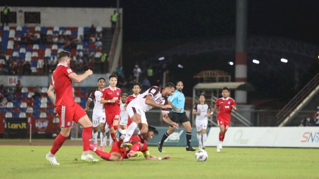 Dokumentasi laga PSM Makassar versus Sabah FC pada matchday terakhir Grup ah, AFC Cup 2023-2034. (foto: Official PSM) 