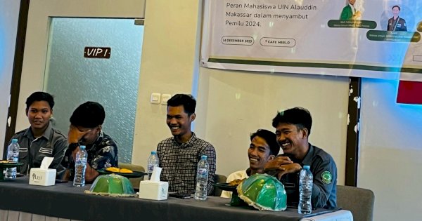 Mahasiswa Lintas Lembaga UIN Makassar Gelar FGD Pemilu 2024, Bahas Isu HAM Hingga Money Politik 