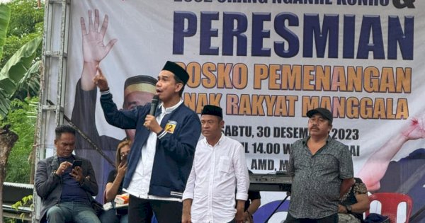 Rudianto Lallo Resmikan Posko Pemenangan Anak Rakyat di Manggala