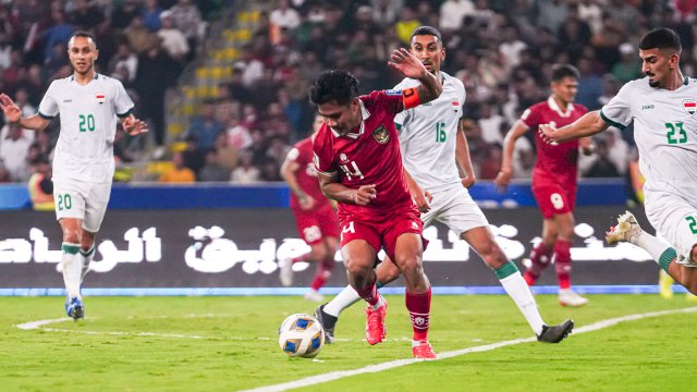 Dokumentasi laga Timnas Indonesia versus Timnas Irak di kualifikasi Piala Asia 2026 beberapa waktu lalu. (foto: PSSI) 