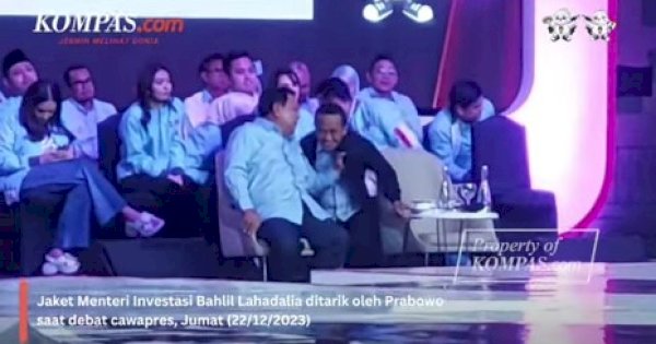 Jaketnya Ditarik Prabowo Saat Debat Cawapres, Ini Respon Menteri Investasi Bahlil 