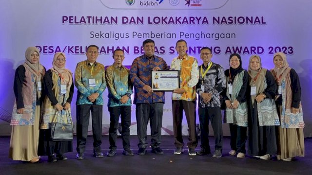 Kelurahan Boribellayya Maros Raih Penghargaan Kelurahan Bebas Stunting Award 2023