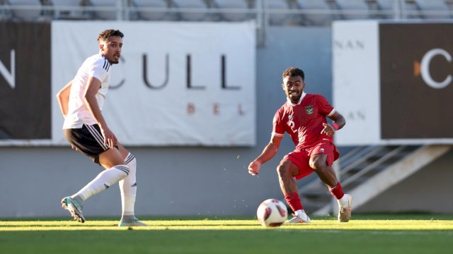 Dokumentasi laga uji coba kedua Timnas Indonesia versus Timnas Libya di Turki. (foto: PSSI) 