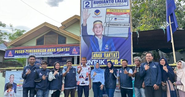 Rudianto Lallo Resmikan Posko Pemenangan Anak Rakyat Bantaeng