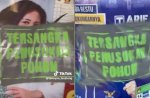 Viral Poster Caleg Ditempel Tulisan &#8216;Tersangka Penusukan Pohon&#8217; 