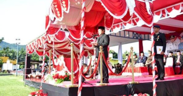 Pj Gubernur Gorontalo Jadi Irup pada Upacara Peringatan 82 Tahun Hari Patriotik