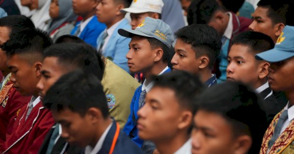 Jajaran Forkopimda Deklarasi Pemilu Damai Bersama Ketua OSIS dan UPT Disdik Sulsel