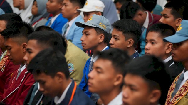 Jajaran Forkopimda Deklarasi Pemilu Damai Bersama Ketua OSIS dan UPT Disdik Sulsel